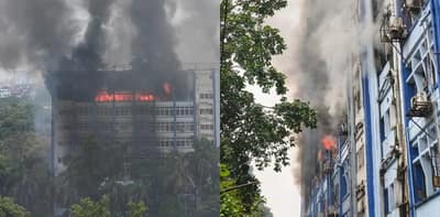 আলিপুরে দক্ষিণ ২৪ পরগনা জেলা পরিষদের অফিসে আগুন, কালো ধোয়ায় ঢাকল গোটা এলাকা