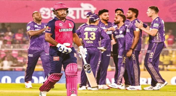 অনবদ্য ডি’কক, রাজস্থান বধ নাইটদের, নিয়ন্ত্রিত বোলিং বরুণ-হর্ষিতদের