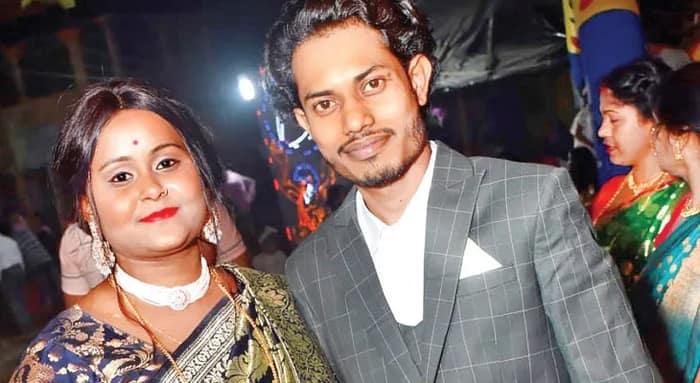 সিঁদুর-বেনারসি পরিয়ে হবু স্ত্রীকে শেষ বিদায় সাগরের