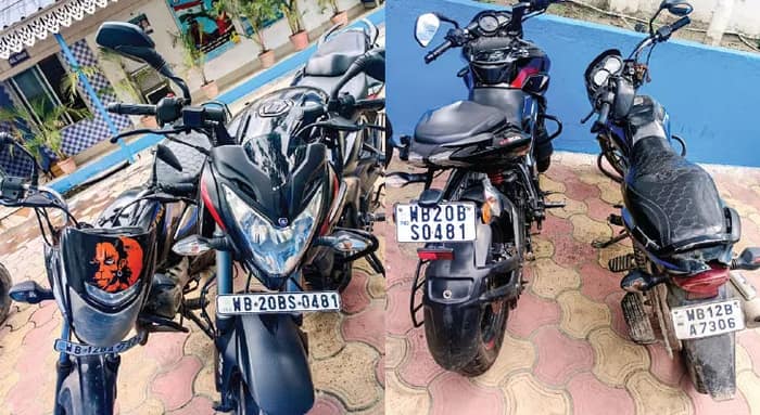 সৎ বাবার বাইকের নম্বর প্লেট খুলে পথচারীদের হার ছিনতাই