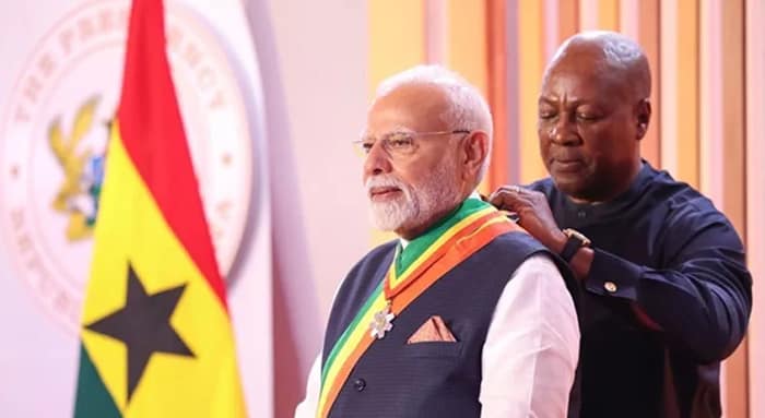 ঘানার সর্বোচ্চ সম্মান পেলেন মোদি, সরব সন্ত্রাসবাদ নিয়েও