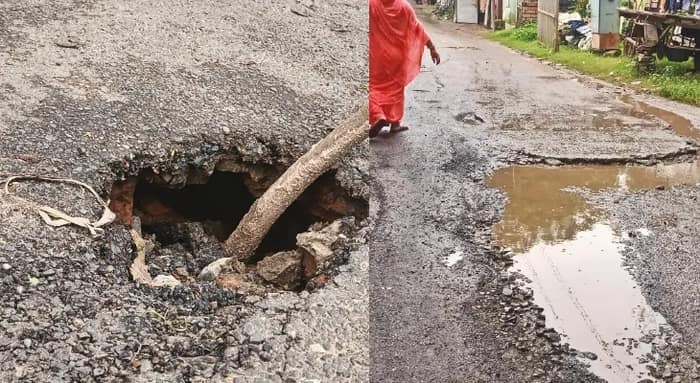 চুঁচুড়া শহরের রাস্তা সাক্ষাৎ মরণফাঁদ, ক্ষোভে ফুঁসছেন পুর এলাকার বাসিন্দারা