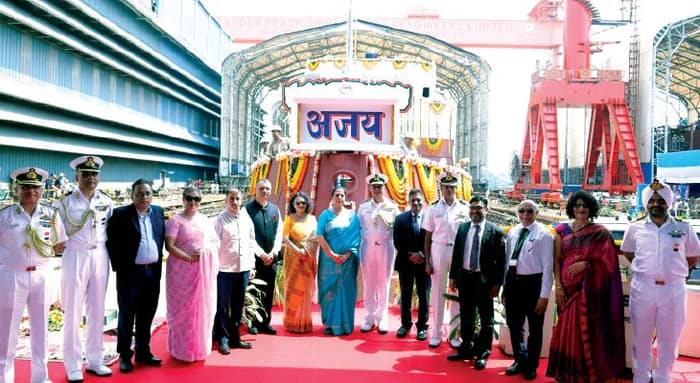অ্যান্টি-সাবমেরিন সিরিজের অষ্টম যুদ্ধজাহাজ, গার্ডেনরিচে ‘অজয়’-এর উদ্বোধন