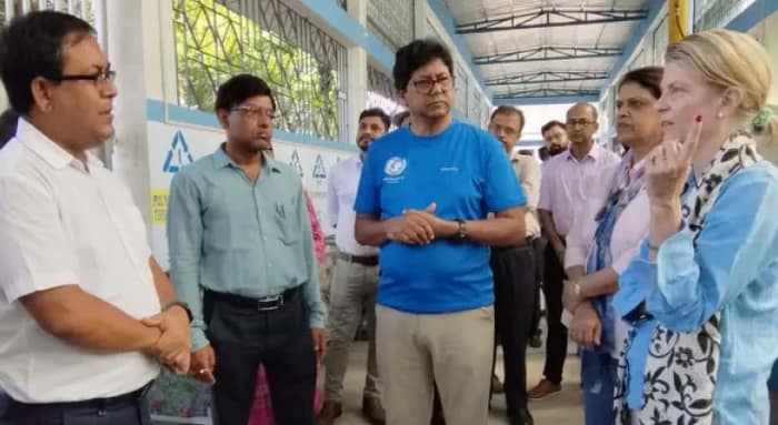 বিষ্ণুপুর ১ ব্লক পরিদর্শনে ইউনিসেফ-এর প্রতিনিধি