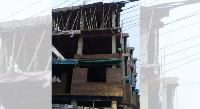 নির্মীয়মান ফ্ল্যাটের চারতলা থেকে পড়ে গুরুতর জখম শ্রমিক, ভর্তি হাসপাতালে