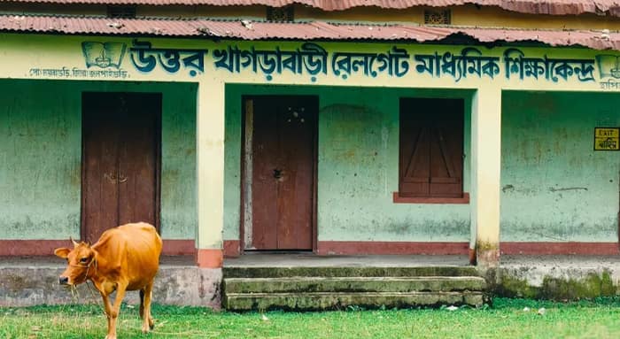স্কুলে পড়ুয়া মাত্র ৭ জন, হাল বেহাল উত্তর খাগড়াবাড়ি রেলগেট মাধ্যমিক শিক্ষা কেন্দ্রের
