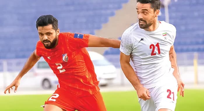 ইরানের কাছে তিন গোলে হার ভারতের