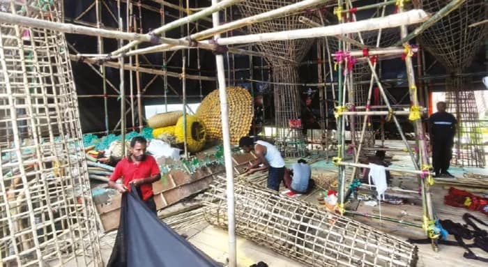 পরিবেশ রক্ষার বার্তা দিয়ে হাসপাতালপাড়া সর্বজনীন দুর্গাপুজো কমিটির থিম ‘সুন্দরবন’