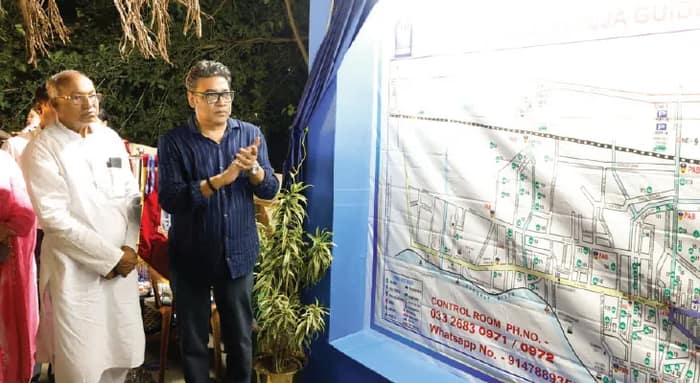 কাল ষষ্ঠী, জগদ্ধাত্রী পুজোয় কড়া  নিরাপত্তা চন্দননগর ও ভদ্রেশ্বরে