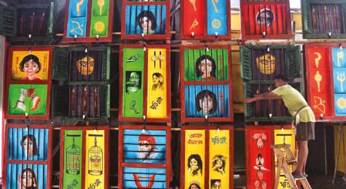 নারীর নানা রূপই থিম জগদ্ধাত্রী পুজোগুলির