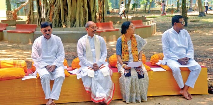 নতুন রূপে বিশ্বভারতীর পঞ্চবটী অঙ্গনের উদ্বোধন