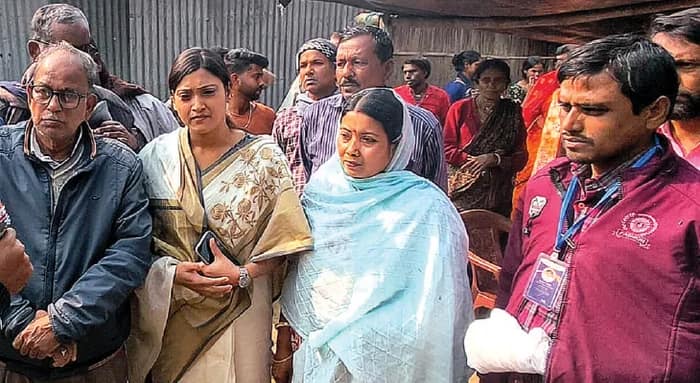 শুনানিতে অসুস্থ হয়ে মৃত ব্যাক্তির পরিবারের পাশে তৃণমূলের প্রতিনিধিরা