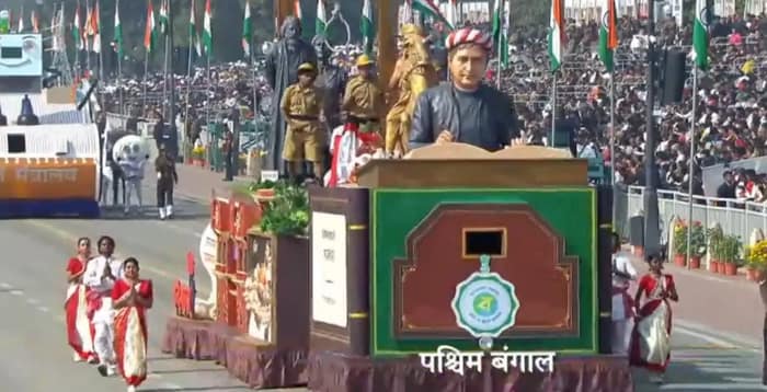 দিল্লির কর্তব্যপথে সাধারণতন্ত্র দিবসের কুচকাওয়াজে নজর কাড়ল পশ্চিমবঙ্গের ট্যাবলো