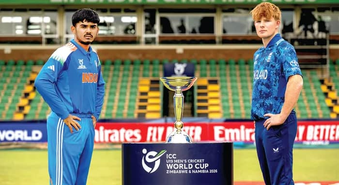 কাল ওয়াংখেড়েতে টি-২০ বিশ্বকাপের উদ্বোধন, হারারেতে আজ অনূর্ধ্ব-১৯ খেতাবি লড়াই বৈভবদের, ইংল্যান্ডের দৌড় থামিয়ে কাপ উদ্ধারে মরিয়া ভারতের ছোটরা