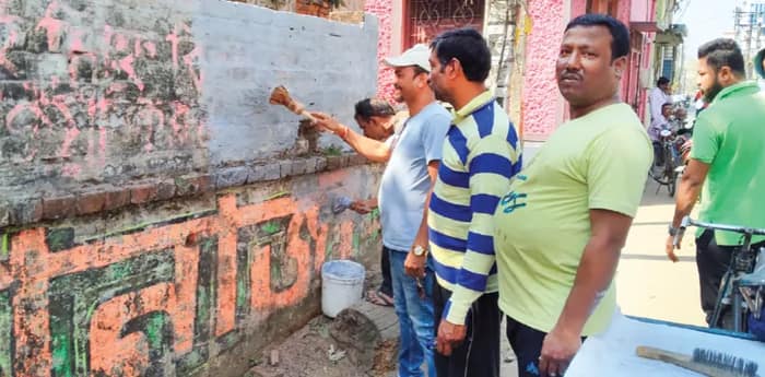 হুগলিতে দেওয়াল দখলের যুদ্ধ, বিরোধীদের টেক্কা শাসক দলের
