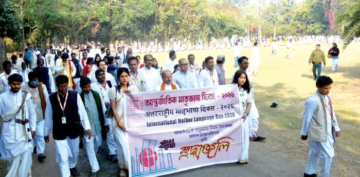 ভারত-বাংলাদেশ সম্পর্ক নিয়ে আশাবাদী বিশ্বভারতী, শান্তিনিকেতনে পালিত মাতৃভাষা দিবস