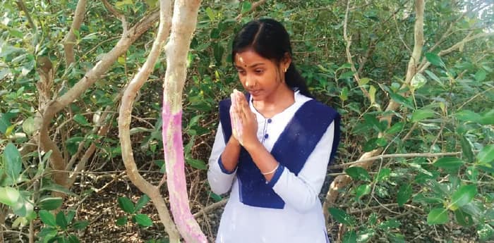 ‘ম্যানগ্রোভ আমাদের বন্ধু’,  সুন্দরবনে গাছে আবির পড়ুয়াদের