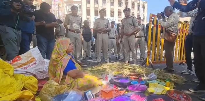 হোলি এবং রঙপঞ্চমীর জন্য জোরদার নিরাপত্তা ব্যবস্থা মধ্যপ্রদেশের ইন্দোরে
