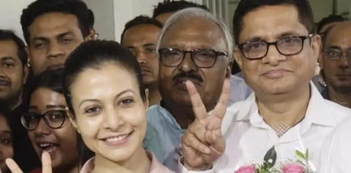 পশ্চিমবঙ্গ থেকে রাজ্যসভায় নবনির্বাচিত তৃণমূলের প্রার্থীরা, সোমবার বিধানসভায় তোলা ছবি