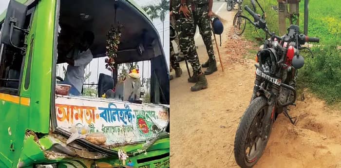 আমতা-রানিহাটি রোডে বেপরোয়া বাসের ধাক্কায় বাইক চালকের মৃত্যু ঘিরে উত্তেজনা