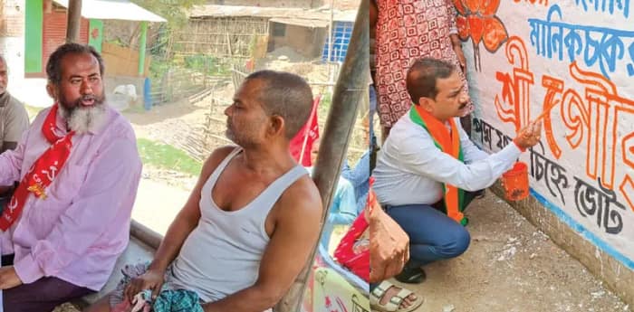 মানিকচকে প্রচারে উড়ন্ত পাখি, দলবদলু আক্রমণ বাম-বিজেপি প্রার্থীর