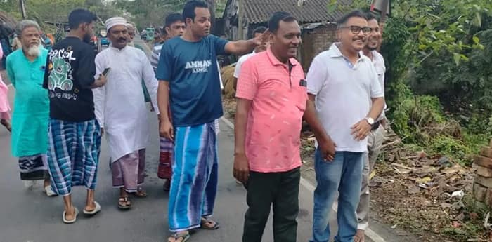 রায়দীঘিতে প্রচারে সিপিএম প্রার্থী সাম্য