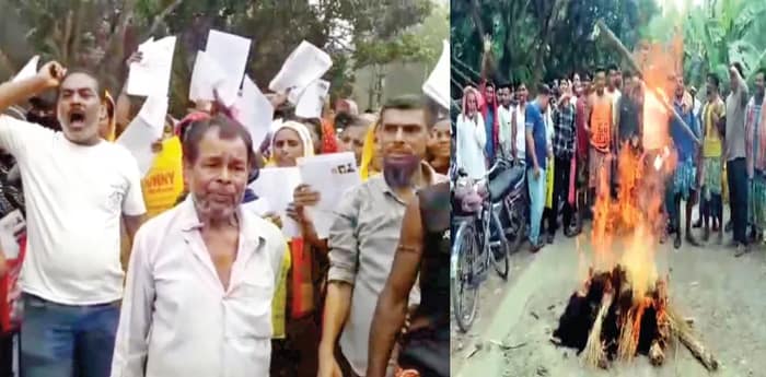 সাপ্লিমেন্টারি তালিকা থেকেও বাদ টায়ার জ্বালিয়ে অবরোধ, বিক্ষোভ ভোটারদের