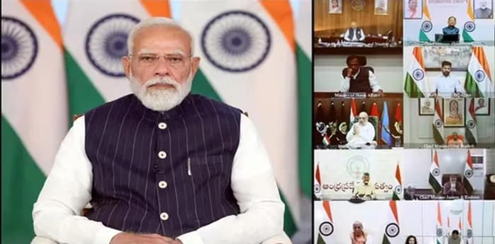 মুখ্যমন্ত্রীদের সঙ্গে বৈঠক মোদির, টিম ইন্ডিয়া স্পিরিট তুলে ধরার আহ্বান