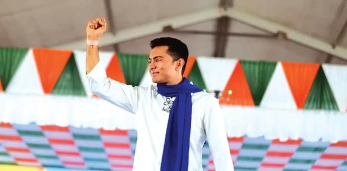 বাঘমুণ্ডিতে বক্তব্য রাখছেন অভিষেক বন্দ্যোপাধ্যায়