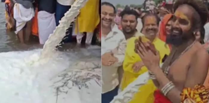 পুজোর নামে নর্মদা নদীতে মিশল ১১ হাজার লিটার দুধ