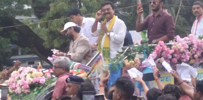আলিপুরদুয়ারে দেবের রোড শো, অগুন্তি মানুষের ভিড়, স্তব্ধ রাজপথ