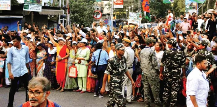মমতার পদযাত্রা, জনস্রোত রামরাজাতলায় আবেগে ভাসল শিবপুর ও দক্ষিণ হাওড়া