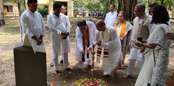 রবীন্দ্রজন্মোৎসবে বিশ্বভারতীতে পঞ্চবটী অঙ্গনের উদ্বোধন