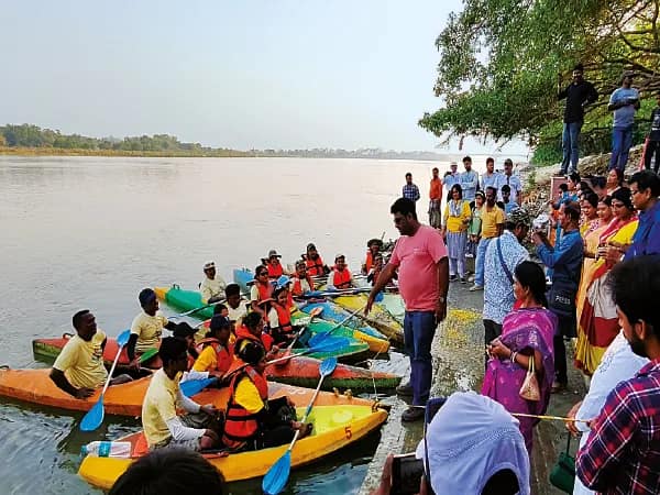 নবদ্বীপে শেষ হল সর্বনারী কায়াকিং অভিযান
