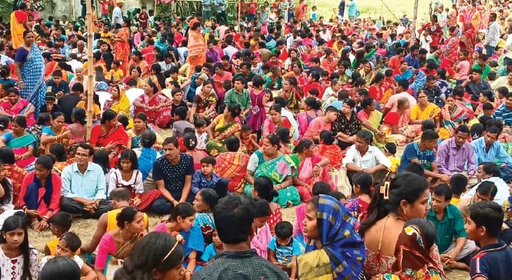 মহাকালী ও ৫১ মহাসতীপীঠের আরাধনা, হলদিয়ার বড়বাড়িতে উপচে পড়া ভিড়