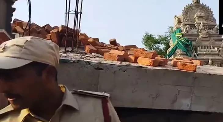 তেলেঙ্গানায় ভেঙে পড়ল নির্মীয়মাণ ছ’তলা বিল্ডিং, ঘটনাস্থলে পৌঁছেছে পুলিস