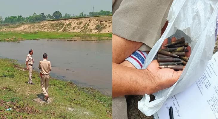ইসলামপুর: নদীর জলে কার্তুজ, স্নান করতে নেমে পেল কিশোররা