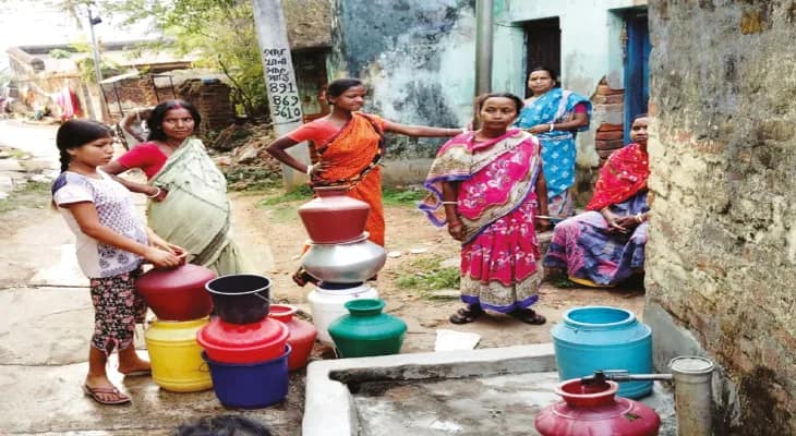সাতদিন পর ট্যাপকল থেকে জল পড়ল