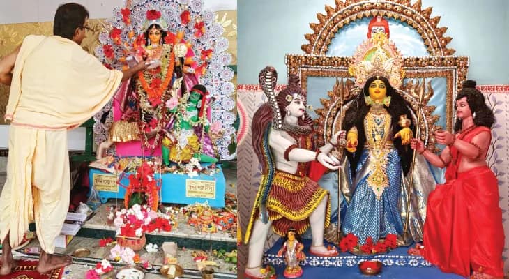 নবদ্বীপের একাধিক শিবমন্দিরে বাসন্তী পুজোয় ভক্তদের ভিড়