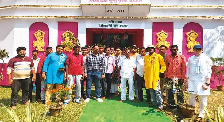 পুকুরিয়ায় অন্নপূর্ণাপুজো আয়োজন ত্রিনয়নী ক্লাবের