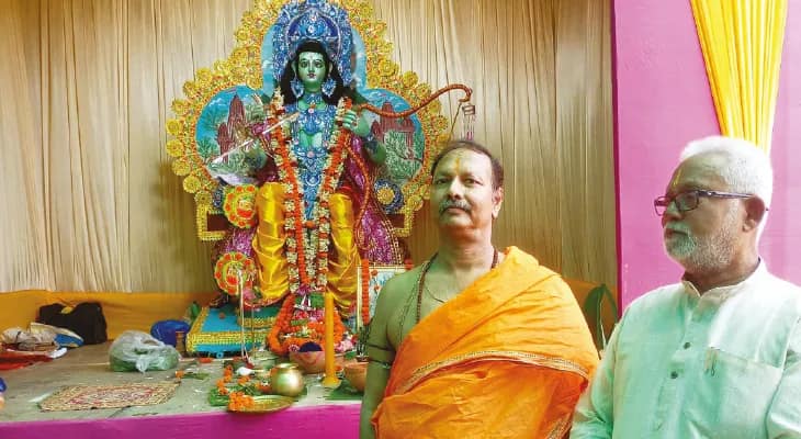 হোমে পুড়ল ১০ কুইন্টাল কাঠ ও ৩ কুইন্টাল ঘি, ভক্তি সহকারে তাম্রলিপ্ত রাজ ময়দানে রামপুজো
