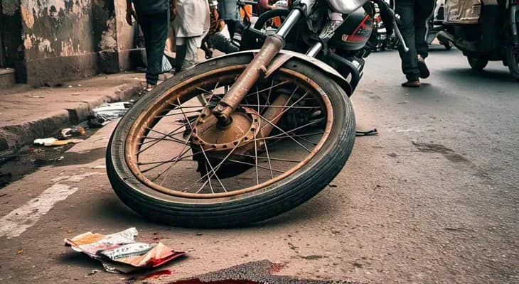 বাসের ধাক্কায় মৃত্যু হল বাইক আরোহীর