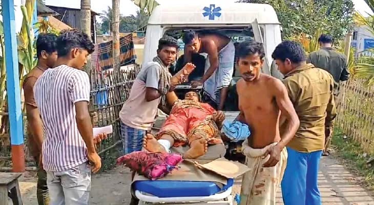 তৃণমূল ও বিজেপির সংঘর্ষে  উত্তাল সন্দেশখালি, জখম ৯
