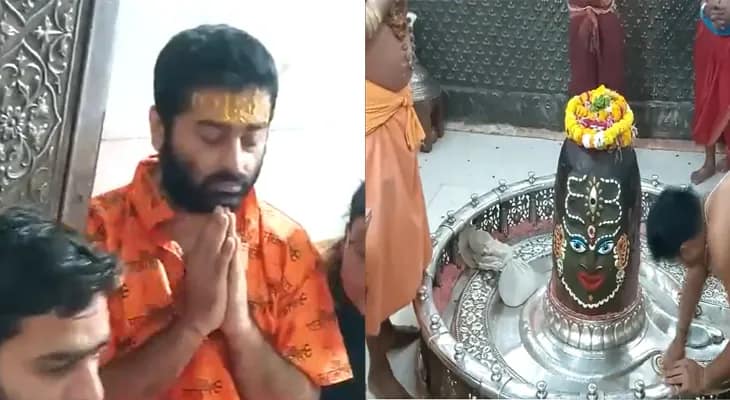 মধ্যপ্রদেশের উজ্জয়িনীতে মহাকালেশ্বর মন্দিরে পুজো দিলেন অরিজিৎ সিং