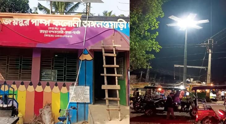 পুরোপুরি সৌরবিদ্যুৎ চালিত হতে চায় মগরা-১ গ্রাম পঞ্চায়েত, চলছে কাজ