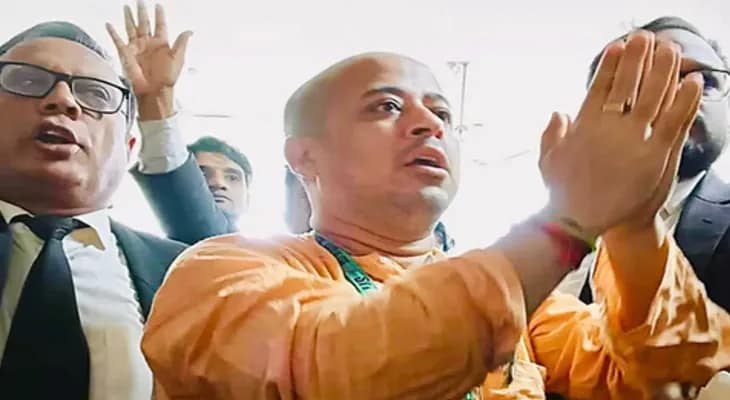 জামিন পেয়েও জেলমুক্তি হয়নি, ফের অন্য একটি মামলায় গ্রেপ্তার হলেন চিন্ময় কৃষ্ণদাস