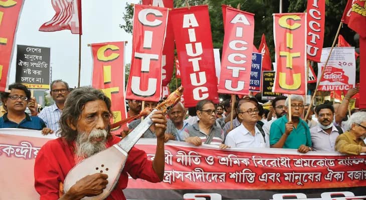 ধর্মঘট পিছল কেন্দ্রীয় শ্রমিক সংগঠনগুলি