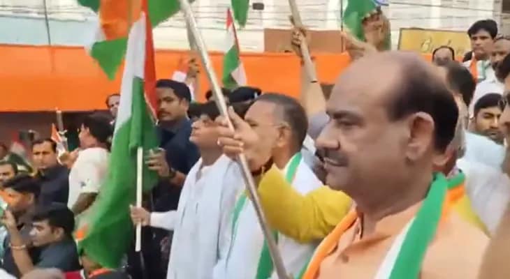 রাজস্থানের কোটায় তিরঙ্গা যাত্রা, উপস্থিত লোকসভার স্পিকার ওম বিড়লা