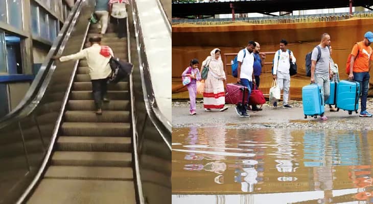 এনজেপিতে চরম যাত্রী দুর্ভোগ, এসকেলেটর বন্ধ পার্কিংজোন থেকে হেঁটে পৌঁছতে হচ্ছে প্ল্যাটফর্মে