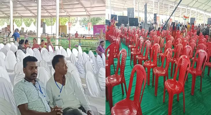 আলিপুরদুয়ারে শুরু হবে নরেন্দ্র মোদির সভা, বেলা ১১টাতেও ফাঁকা বহু আসন ফাঁকা রয়েছে বলে দাবি